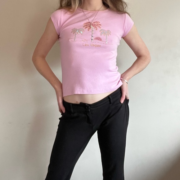 Y2K Vegas baby tee - Picture 2 of 4